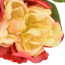 Artikel Pfingstrosen Kunstblumen Seidenblumen Rosa Gelb 68cm