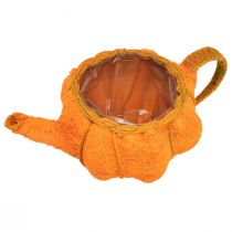 Artikel Pflanzkanne Kürbis-Design Sisal Orange Gelbgrün Ø19cm H12cm Deko für Innen
