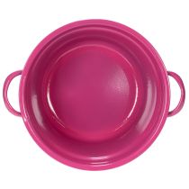 Artikel Pflanzschale Metall 17cm Bunt 3er-Set mit Henkeln für Innen- und Aussenbereich
