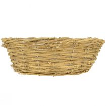 Artikel Pflanzschale Rund Ø35cm H12cm Natur Reben mit Folie für Innenbereich