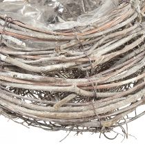 Artikel Pflanzschale Rattan Herzform Natur Weiss 30x35cm