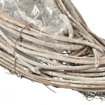 Artikel Pflanzschale Welle Rattan Natur Weiß 40x14x6cm 2St