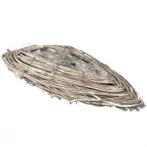 Artikel Pflanzschiffchen Rattan Reben Natur Weiß 40x13cm 2St - Landhaus Deko Pflanzen