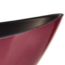 Artikel Halbmond-Schale aus Kunststoff dunkelrot 39 cm für Dekoration und Floristik