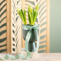 Artikel Metallvase Pokal-Design 23 cm Grün für Wohnraumdekoration