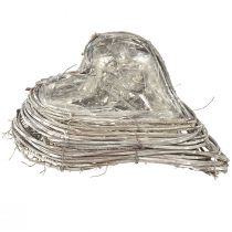 Artikel Rattan Herz Pflanzherz Deko Rattan Reben Weiß 20x24cm