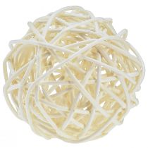 Artikel Rattanball gebleicht Tischdeko Rattan Creme Ø5cm 24 St