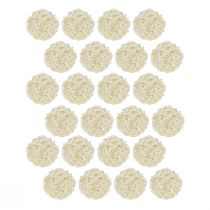 Artikel Rattanball gebleicht Tischdeko Rattan Creme Ø5cm 24 St