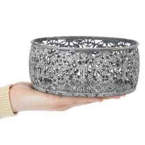 Artikel Dekoschale Metall Rund Grau Weiss Ø16/19,5/23,5cm 3er-Set für Innenbereich
