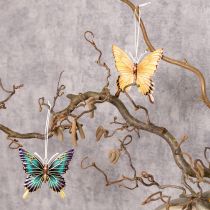 Artikel Metall Schmetterling Anhänger 8cm 5er Set in Pastellfarben – Dekorationsidee für Innenräume