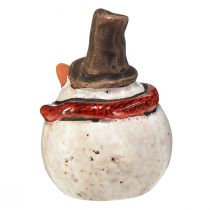 Artikel Keramik Schneemann Figuren Set 6-teilig, Weiss, 6,9 cm, für winterliche Dekoration