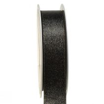 Artikel Schwarzes Band Gold Schimmer Schmuckband 25mm 20m