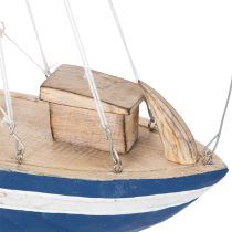 Artikel Segelboot Dekoration aus Holz in Blau 54 cm