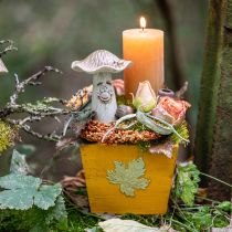 Artikel Pflanzkasten Holz Shabby Chic Holzkiste Gelb 11×14,5×14cm