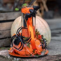 Artikel Schwarze Kunststoff-Spinne und Fledermaus Figuren 10cm, 14cm – 3er Set für Halloween