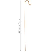Artikel Gartenstab mit Haken Metall Edelrost Höhe 80 cm 3er-Set