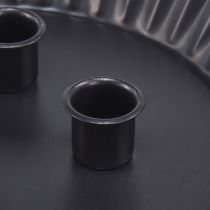 Artikel Kerzenhalter aus Metall in Kuchenform, Schwarz, Ø 24 cm, für 4 Stabkerzen