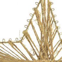 Artikel Stern 20 cm aus Jute mit Drahtgestell naturfarben 4er-Set für Dekoration