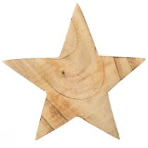 Artikel Rustikaler Deko-Stern aus Paulowniaholz, 15 cm Ø, 6 cm Dicke, naturbelassen