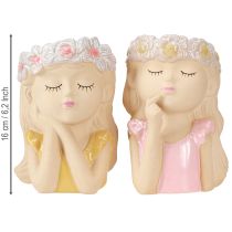 Artikel Deko Vase Keramik Mädchen Ø7,5cm H16cm 2er Set