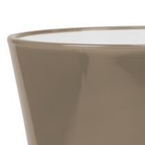 Artikel Vase aus Kunststoff Ø16cm H27cm in Platingrau für florale Gestaltung