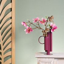Artikel Metallvase Schlank Modern 31cm Bordeauxrot für Tischdeko