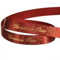 Artikel Weihnachtsband Christmas Time Band Rot Gold 15mm 20m