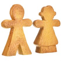 Artikel Keramikfiguren Lebkuchenmann und Lebkuchenfrau 16cm Set Weihnachtsdekoration Innenbereich