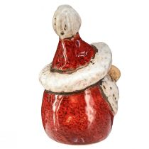 Artikel Niedliche Weihnachtsmann Figuren aus Keramik, Rot-Weiss, 10cm, 4er Set
