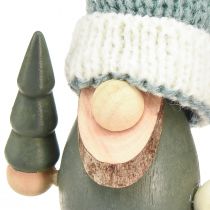 Artikel Weihnachtsdekoration Wichtel Holz Grün Mint 14 cm - 6 Stück