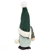 Artikel Weihnachtsdekoration Wichtel Holz Grün Mint 14 cm - 6 Stück