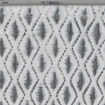 Artikel Zinkschale rechteckig mit Rautenmuster 22cm x 12cm Grau für Innen- und Aussendekoration