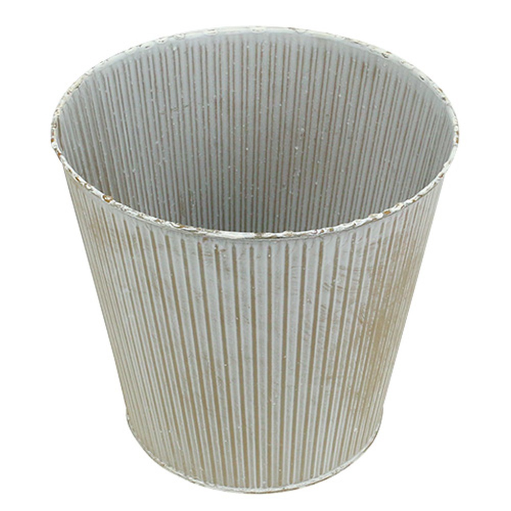 Blecheimer Ø22cm H21cm Beige weißgewaschen-84221 einkaufen in der Schweiz