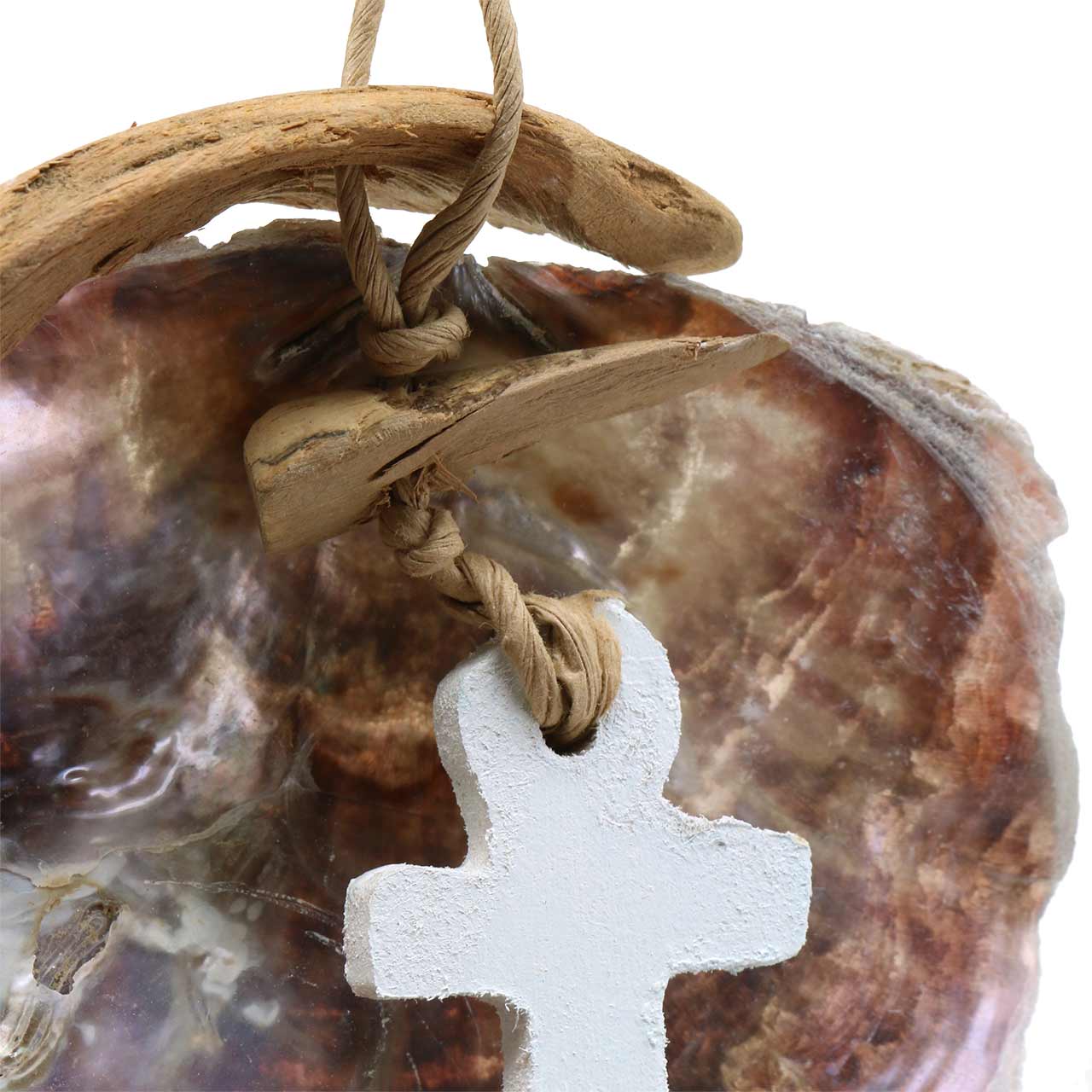 Deko-Hänger Capiz-Muschel Maritim Natur Weiß 30cm 2St-36905-017