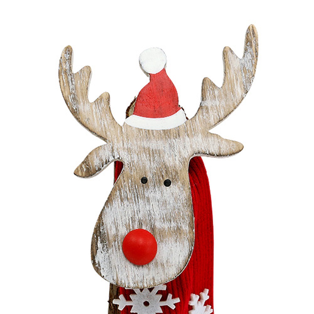 Dekofigur Holz Elch mit Schal 30cm 2St79342 einkaufen in