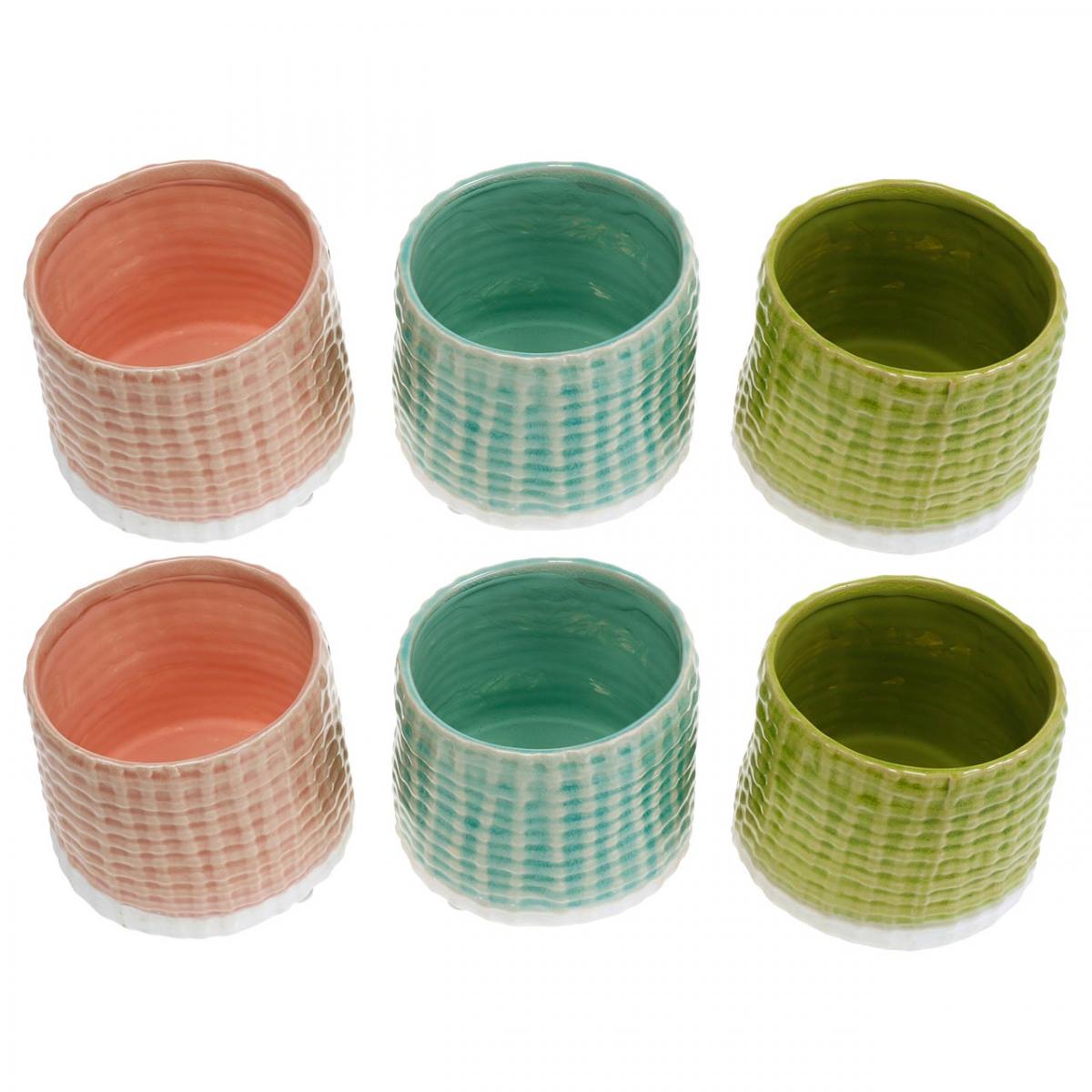 Keramik-Blumentopf Für Sukkulenten & Arrangements – Seerosen-Design | Deko Für Schreibtisch & Wohnung