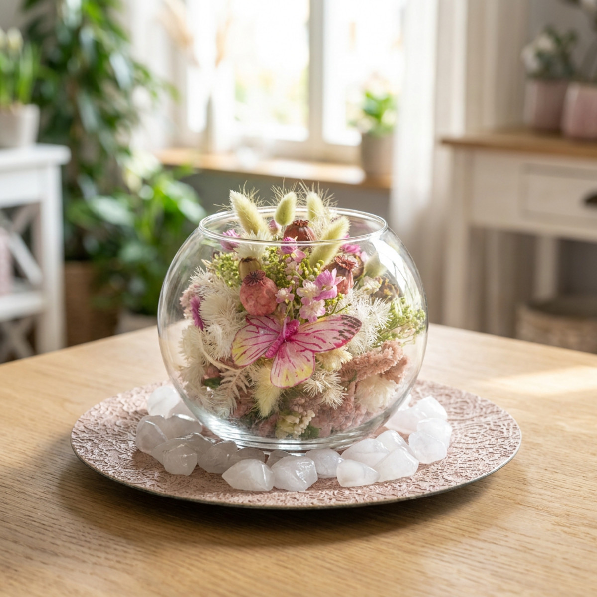 Kugelvase aus recyceltem Glas Ø15cm klar