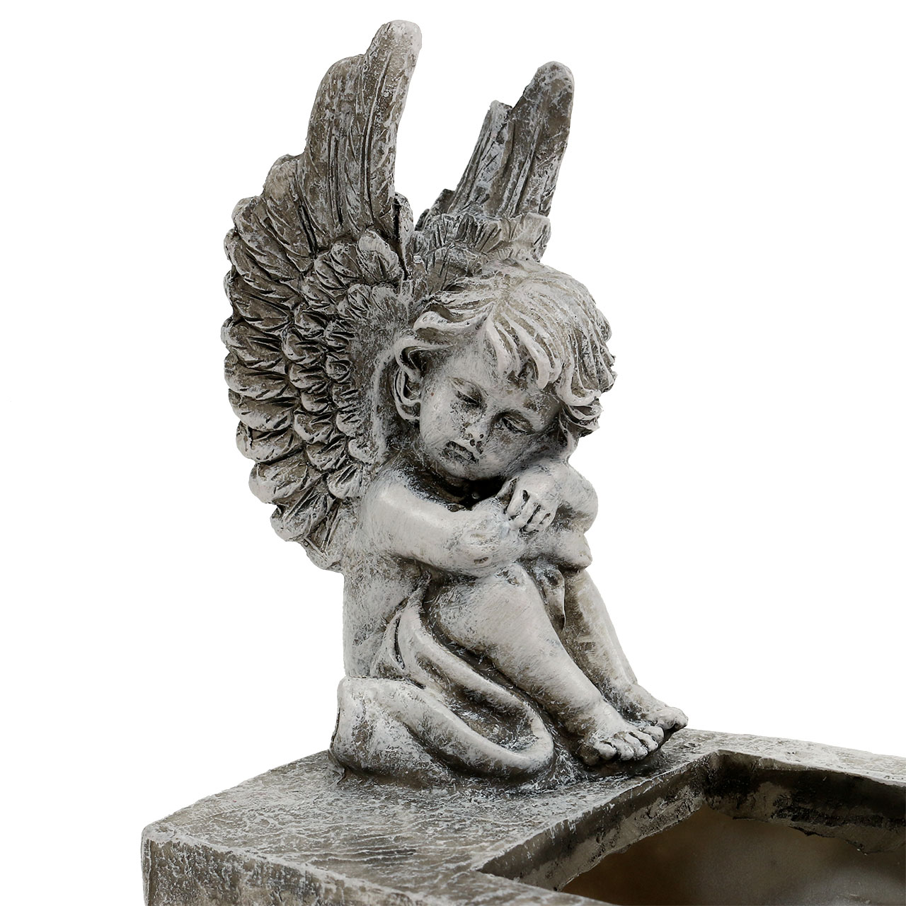 Engel-Blumentopf Aus Steinguss – Frostfest, Handgefertigt, Ca. 35cm Durchmesser & 33cm Hoch, 39kg