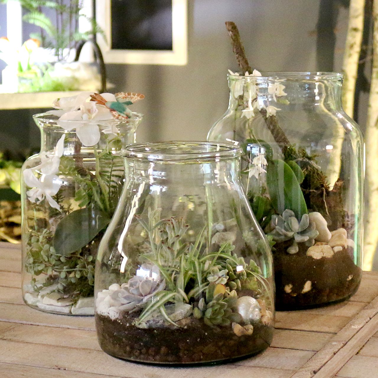 Floristik24.ch Deko Glas Blumenvase Ø21cm H23cm-01957