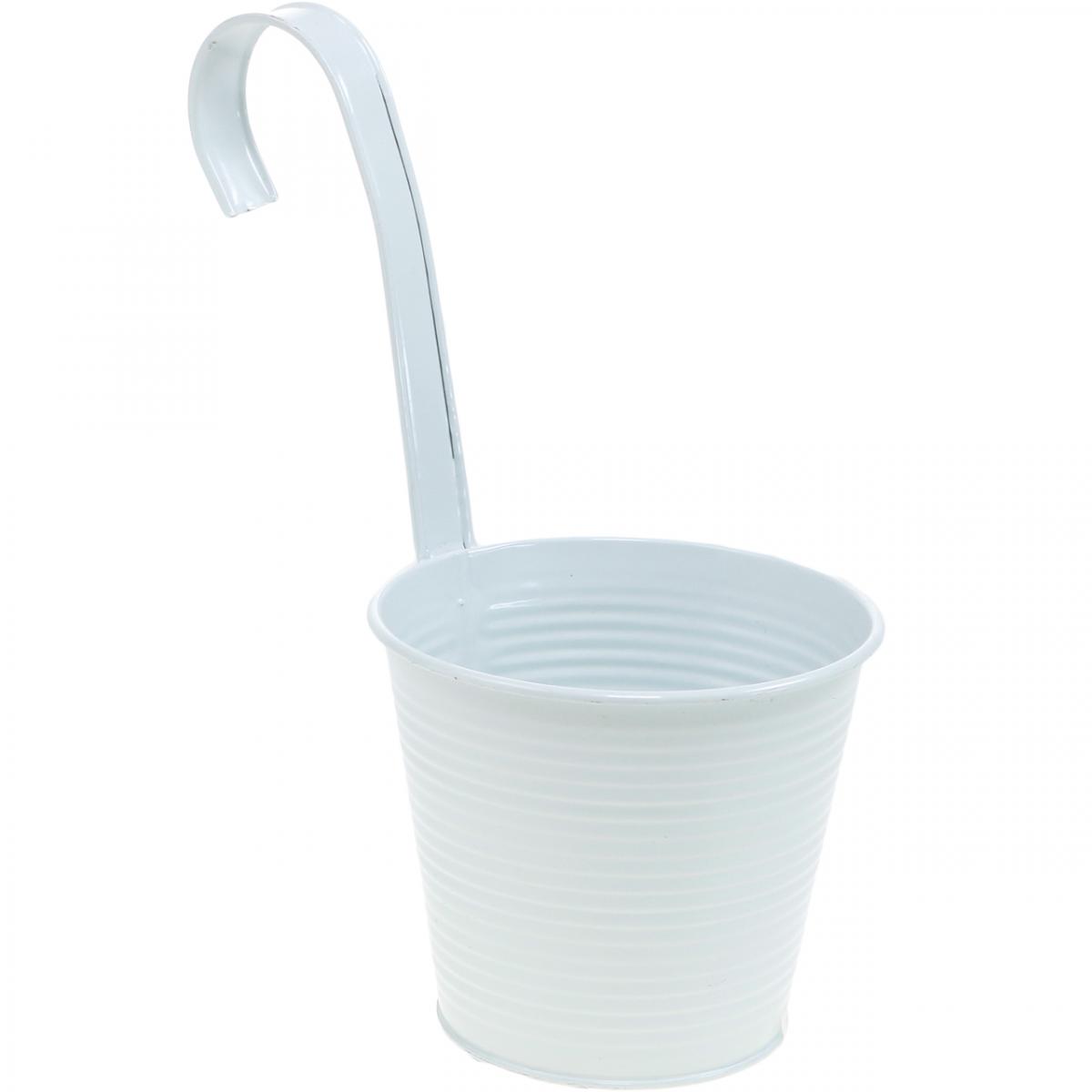 Pflanzgefäß, Blumentopf zum Hängen, Blumendeko, Hängetopf Weiß Ø13,5cm