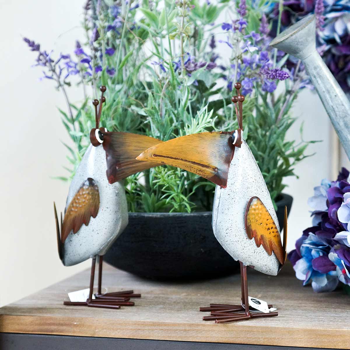 Floristik24.ch Metallvogel, DekoRabe, Deko aus Metall, Gartendeko 24