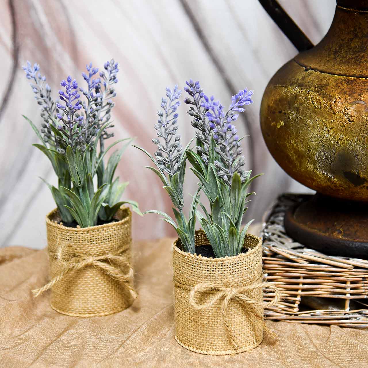 Lavendel 30 cm-im Topf künstliche Blumen Kunstpflanzen Kunstblumen Lavendeltopf 