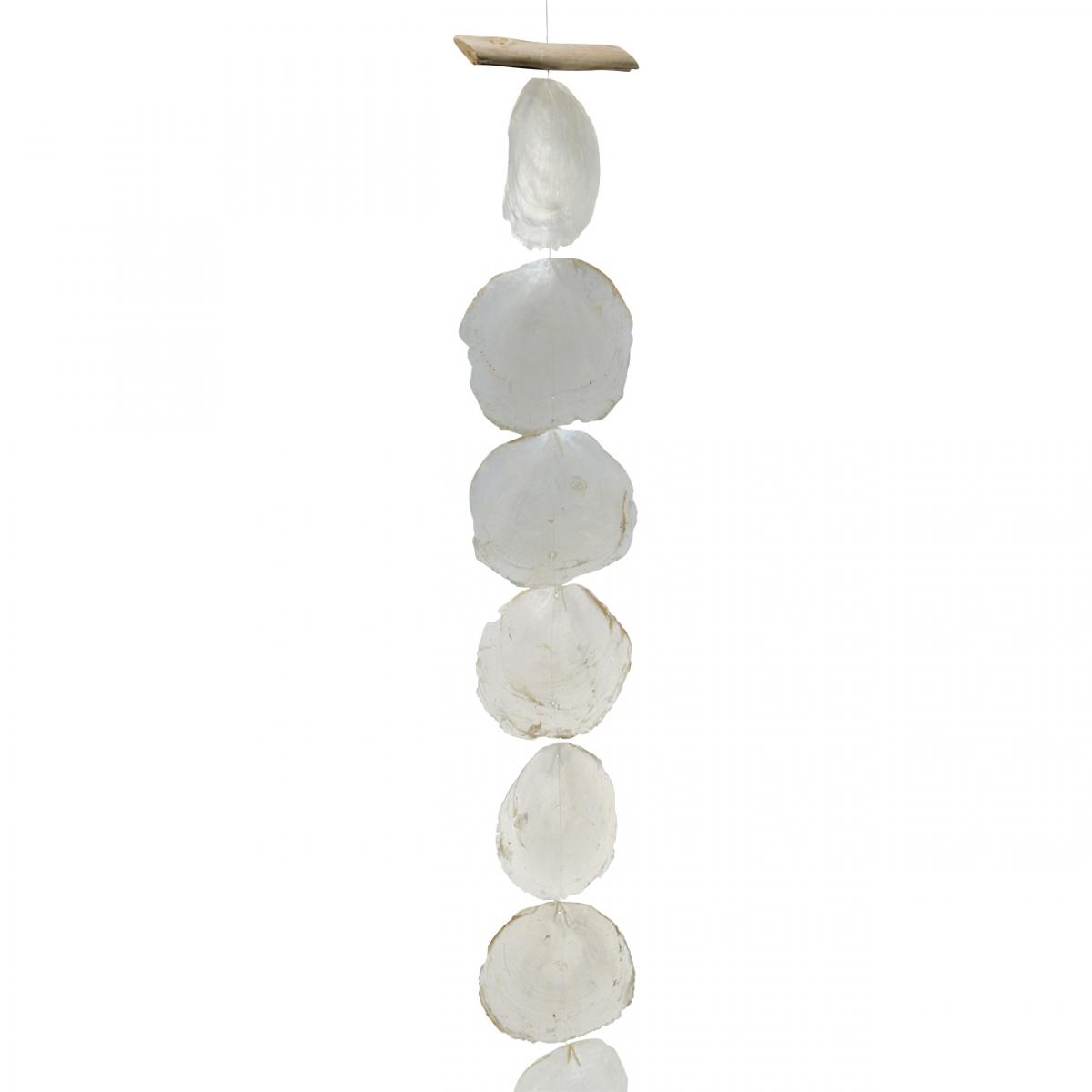 Boltze Design Capiz Girlande Perlmutt Hänger in Weiß Länge 180cm