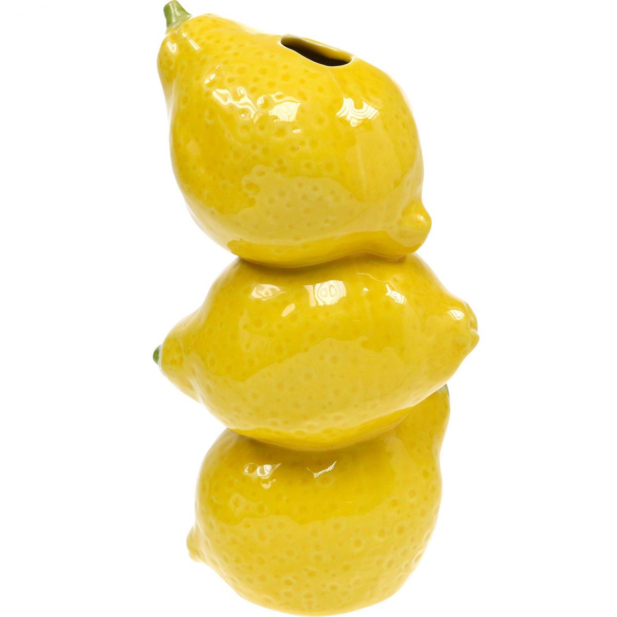 Floristik24.ch Blumenvase Sommerdeko Dekovase Zitrone Keramik H20cm