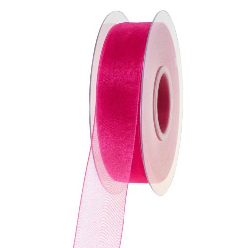 Artikel Organzaband Geschenkband Pink Band Webkante 25mm 50m