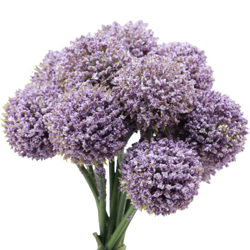 Floristik24 Kunstblumen Kugelblume Allium künstlich Violett 25cm 12 St