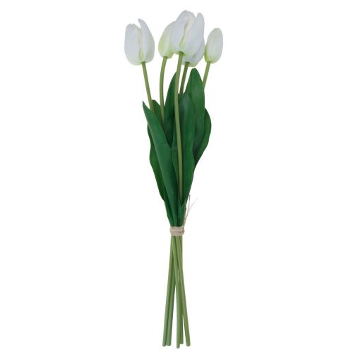 Artikel Weiße Tulpen Deko Real Touch Kunstblumen Frühling 49cm 5 St