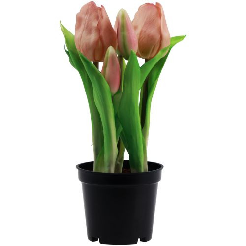 Künstliche Tulpen im Topf Tulpen Peach Kunstblumen 22cm