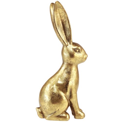 Floristik24 Deko Osterhase Gold Osterdeko Hase sitzend Antik H36cm