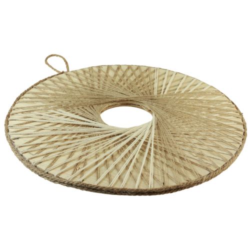 Artikel Boho Wanddeko Holzring Natur Hanf Ø40cm
